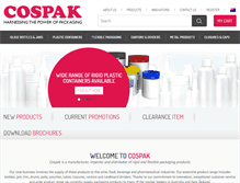 Tablet Screenshot of cospak.com.au