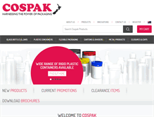 Tablet Screenshot of cospak.co.nz